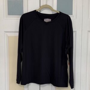 NWT Coolibar Suntect Bosun V-Neck LS Shirt Dark Gray UPF 50+ Sun Protection XL